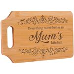 AUAUY Gift for Mom, Personalized Engraved Bamboo Cutting Board, Unique Mother's Day Gift for Mama, Kitchen Gift for Mum from Daughter Son, Creative Presents Kitchen Decor, Handmade Cutting Board