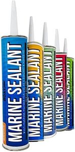 Marine Sealant and Adhesive Waterproof Marine Grade Sealant Caulk High Temp Caulking Water Sealant for Boat Auto and RV Without Silicone - 1 Tube White 10oz