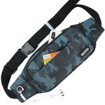 SINNO Large Camo Fanny Pack for Men Women Crossbody with 4-Zipper Pockets Waterproof Gifts for Running Sport Workout Travel Fishing Hiking Waist Packs Phone Bag Wallets Carrying All Phones