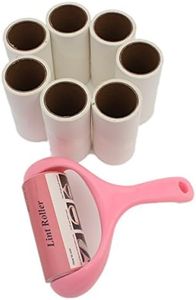 Rouleau Collant +7 Rechange Collant Rouleau à Peluches élimine Facilement et Rapidement Les Poils d'animaux la Poussière et Les Peluches des Vêtements Meubles et Sièges de Voiture