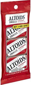 Altoids Smalls Peppermint Sugarfree Mint, 0.37 Ounce, 3 Count