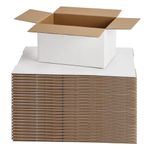 SPEPLA 7x5x4 Shipping Boxes for Small Business,40 Pack White Corrugated Cardboard Box for Packaging, Mailing, Storage