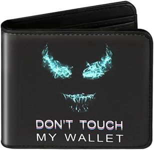 Cool Wallet- Funny Leather Credit Id Card Cash Holder Man Black Rfid Blocking Zipper Wallets With Coin Pocket Id Window Aesthetic Men Teen Boy Male Youth Guys