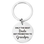 Christmas Birthday Gifts for New Grandpa Only The Best Dads Get Promoted to Grandpa Keychain for First Time Grandpa Gift for Papa Fathers Day First Time Grandpa Gifts