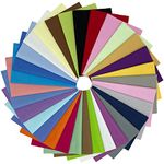 Jukway 31Pcs Multi-Color Cotton Fabric Quarters Bundles 10"x8", Solid Colors Mixed Fabrics Craft Patchwork Cloths for Sewing, Quilting, DIY, Scrapbooking, Handwork, 31 Colours (25x20 cm x 31pcs)