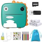 Kids Camera 1080P HD Digital Instant Camera for Children, With Print Photo Paper Storage Bag 32GB SD Card for Christmas Birthday Gifts