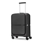 American Tourister Acrylonitrile Butadiene Styrene Airconic Hardside Expandable Carry-On Luggage With Spinner Wheels, Graphite, Carry-On 21 Inch, H-58.4 Centimeters