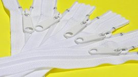 Zipperstop Wholesale YKK 7" - 60" Long Pull Handbag Zippers YKK #4.5 Color 501 White - Select Length (5 Zippers/pack) (Length 60 inches)