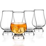 Luxbe - Crystal Whisky Cognac Snifter Glasses, Set of 4 - Handcrafted - 100% Lead-Free Crystal Glass - Great for Spirits Drinks - 200ml