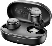 TOZO E1 Wireless Earbuds Build in Mic Clear Calls Ergonomic Light-Weight Bluetooth 5.3 in Ear Headphones IPX6 Waterproof Premium Stereo Sound Headset 30H Playtime with 32 EQs via APP, Black