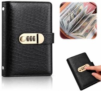 2027 Upgrade 100 Envelope Savings Challenge Book with Password Lock (Black)
