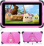 weelikeit 7 Inch Kids Tablet, Android 11 Tablet PC for Kids, IPS HD Display Kids Tablet with 2GB RAM 32GB ROM, Parental Control, WiFi, Dual Camera, Built-in Proof Case and Stylus(PINK)