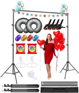 Professional Backdrop Stand for Parties, SoftTime Adjustable Backdrop Stand Kit 7x6.5Ft, Heavy Duty Background Banner Stand Backdrop for Photoshoot Photo Video Studio Balloon Party Decorations