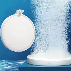 VAYINATO® 4 inch White Non Clogging Round Air Stone Disc Bubble Diffuser (Motor Not Included) for Aquarium Fish Tank Hydroponics Pump Ceramic Airstones (White) by Petzlifeworld