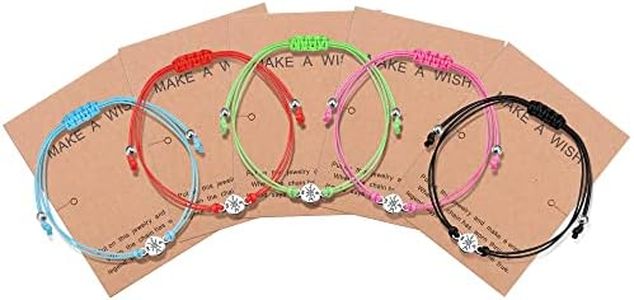 MILACOLATO 5 Mejores Amigas Pulseras para Mujer Niñas Girasol Cruz Brújula Ojo Turco Amistad Pulsera Ajustable Hechas a Mano Friendship Bracelet BFF Regalo De Joyería con Tarjeta De Deseos Brújula