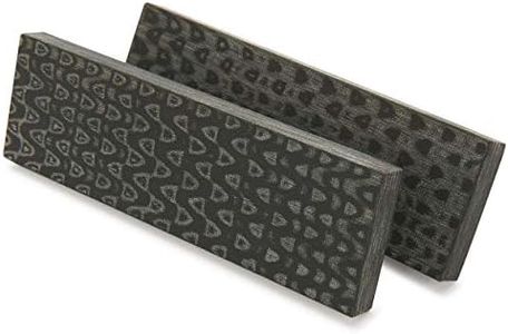 WOODRIVER Black & Gray 3D Micarta Quail Feather Knife Scale Material, 3/8" X 2" X 5", 2-Pieces