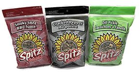 Spitz Sunflower Seeds 3 Pack (3 x 210g): Smokey BBQ, Cracked Pepper & Dill Pickle Flavours