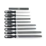 Nicholson Tool File Set 9Pc with Ergonomic Handle Pouched, Multicolor, One Size (22030HNNN)