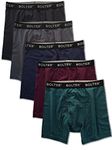 Bolter Men's 5-Pack Boxer Briefs Cotton Spandex Stretch, Winter, XXXL