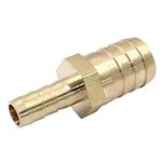 Kmitmuk Brass Hose Barb Reducer, 3/4" to 3/8" Barb Hose ID Barbed Hose Fittings Splicer Mender Union Adapter for Air Water Fuel