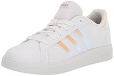 adidas Unisex-Kids Grand Court 2.0, White/Iridescent/White, 3