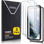 Didisky [ 3 Pack ] Tempered Glass Screen Protector for Samsung Galaxy S21 6.2'' 2021 ( Not for Samsung S21+，S21 Plus, S21 Ultra) ,With Easy to Installation Tool, Fingerprint Recognition,Anti Scratch, 9H Case Friendly