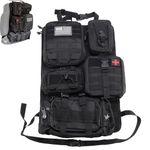 LengSuaa Tactical Car Seat Organizer, Car Back Seat Storage with 5 Detachable Bag, 600D Oxford Waterproof Tactical Vehicle Car Backrest Protector Seat Organiser for Most Vehicle SUV Truck Pickup