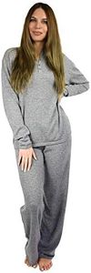 Cashmere Boutique: Unisex Trouser & Sweater Set in 100% Pure Cashmere (Color: Faded Pewter, Size: Large)