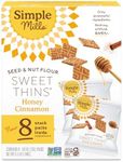 Simple Mills Snack Packs Honey Cinnamon Seed & Nut Flour Sweet Thins, Paleo Friendly & Delicious Sweet Thin Cookies, Good for Snacks, Nutrient Dense, 8 Pack (Pack of 1)