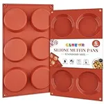 Silicone Muffin Top Pans, 6 Cavity 