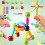 Storio Magnetic Building Blocks/Sticks Kids Toys, Educational Learning Sticks and Balls, Activities Toys for Toddlers, Kids Toys for 3+ Year Old | Best Gifts - 25pcs