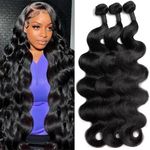 Jiumido Body Wave Bundles Human Hair 20 22 24 Inches 10A Grade Brazilian Hair Bundles 3 Bundles Human Hair Body Wave 100% Unprocessed Brazilian Virgin Hair