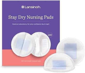 Lansinoh Stay Dry Disposable Nursing Pads, 200 Count (2 Packs of 100), Superior Absorbency, Ultra Soft Leak Protection for Breastfeeding, Non-Toxic Milk Pads, Nursing Essentials