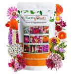 farmgokart Winter Season flower Seeds | Combo Pack of 10 Varieties (Approx. 1470 Seeds) for Home Gardening