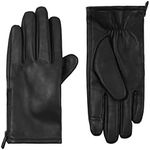 Calvin Klein mens Touchscreen Gloves, Black Zipper, Medium