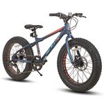 Hiland 20 Inch Kids Fat Bike, 7 Speed, Dual Disc Brake, Kids Bike for Boys Girls