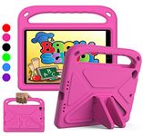 iPad Mini Case, Grand Sky Super Lightweight Shockproof Kids Safe Built-in Handle and Foldable Kickstand EVA Cover Case for iPad Mini 1/2/3/4/5-Rose