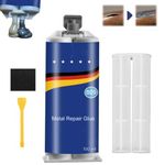 Zaptec Magic Metal Repair Weld Glue Adhesive Paste Gel - Multi-Purpose Epoxy for Cold Welding, Leak Sealing, Metal to Plastic, Ceramic, Car, Bike, Pipes - Waterproof With Push Rod (50+50ML)
