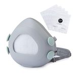 Flo Mask - Reusable Kids Mask, Ages 4 Up to 12 Years Old, Includes 5 Replacement Filters (Made in USA), Washable, Easy Breathing, Adjustable Head Strap, Soft and Comfortable