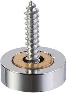 Mellewell 20 PCS Screw Covers Decorative Caps (Solid Construction) Mirror Screws Fasteners, 3/5" Diameter, Chrome