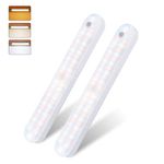 MERTTURM Rechargeable Cabinet Light[2PACK], Wireless Motion Sensor Closet Lights, Magnetic Stepless Dimming Night Light for Wardrobe/Cupboard/Kitchen