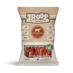 Troop Pet Products, Beef Braided Bully Stick, Natural, Single Ingredient, Dehydrated Dog chew, 5-inch (Pack of 5)