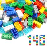 WYSWYG Building Bricks 2x4 Stud 140 Pcs, Classic Building Blocks, Building Bricks Only Compatible with Most Major Brands,7 Colors