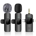 Wireless Lavalier Microphone for iPhone - Android Phone/Camera/Computer/Laptop, Dual Lapel Mic with USB-C/3.5mm/USB Plug for Video Recording, Vlog, YouTube, TikTok, Auto Sync and Noise Reduction