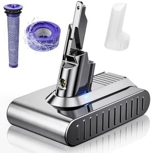 POWTREE 10000mAh High Capacity Replacement for Dyson V7 Battery SV11 225403 229687 Compatible with 21.6 Volt V7 Motorhead Pro/Trigger/Animal/HEPA/Car + Boat Handheld Cordless Vacuum Cleaner