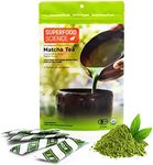 Matcha Ceremonial Grade, Pure Uji Matcha Powder Organic, 12 Unsweetened Organic Japanese Tea Packets, ECGC, L-Theanine, Chlorophyll in Green Vibrance Powder, Tasty Hot and Ice Green Tea, 2 g/packet