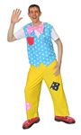 Mens Mr Tumbles Waistcoat Bow Tie Trousers Kids Entertainer Fancy Dress Outfit [L/XL]