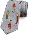 Ambesonne Men's Tie, Flapper Girls 