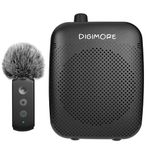DIGIMORE 10W Voice Amplifier w/Collar Mic for Teachers | 12Hrs Battery | BT 5.3 | in-Built Noise Reduction | Wireless Collar Mic for Guides, Fitness, Announcements, Schools & Colleges (D-1200 Collar)