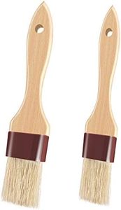 Pastry Brushes for Baking Basting Brush with Boar Bristles and Beech Hardwood Handles Culinary Oil Brush for Barbecue Butter Grill BBQ Sauce Baster Marinade Kitchen Food Cooking Brushes (1/1.5-2PCS)